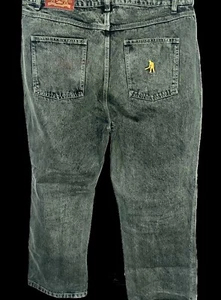 Pass-Port Skateboard Denim Jeans Pants 90s Baggy Size 36” Green Acid Washed - Picture 1 of 24