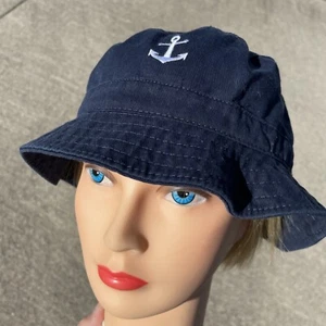 NAUTICAL ANCHOR Sailing Boating Navy Blue Bucket Hat Cap One Size OSFM❤️blt7m75 - Picture 1 of 13