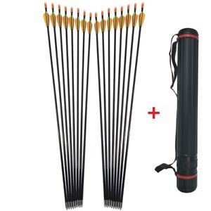 28" Fiberglass Arrows Archery Quiver Hunting Practice Recurve Bow Safety Kids