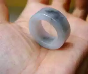 Certified 100% Natural Grade A Translucent Icy Wuji Jadeite Jade Smoke Ring 280 - Picture 1 of 11