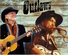 Willy Nelson Waylen J. Outlaws Canvas Wrapped Oil Painting 16 x 20 ready To Hang