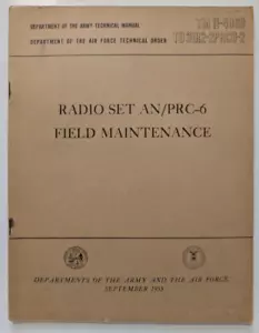 1955 TM 11-4069 RADIO SET AN/PRC-6 FIELD MAINTENANCE MANUAL - Bild 1 von 1