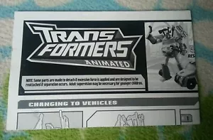 Transformers ANIMATED STARSCREAM PROWL INSTRUCTION BOOKLET FREE S/H - Picture 1 of 2