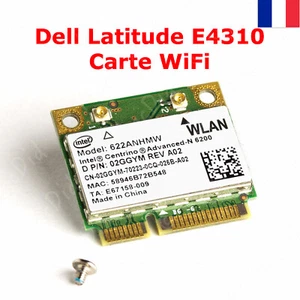 Carte WiFi Dell Latitude E4310 622ANHMW 02GGYM Mini PCIe 802.11a/b/g/n - Photo 1/1