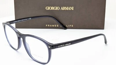Giorgio Armani AR7003 5004 哑光蓝色 Trasnsparent 长方形男士眼镜 52 毫米 — 第 1/4 张图片
