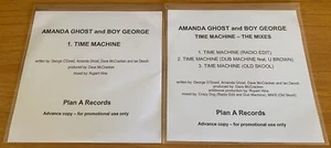 AMANDA GHOST & BOY GEORGE "Time Machine" RARE UK ADVANCE PROMO 2x CD-SINGLE SET - Picture 1 of 2