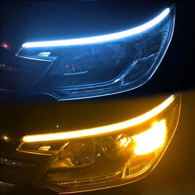 2X Flexible Auto LED Streifen Lichter Scheinwerfer DRL Lichtschlauch Tagfahrlicht - Bild 1 von 4