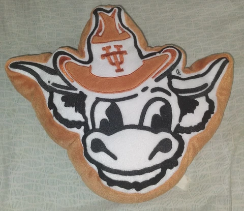 Texas Longhorn Mascot Head Pillow (10" Inch) (Taking Offers) Cover