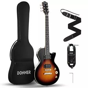 Donner DLP-124 Electric Guitar Bundle 202S H-H Pickup Classic Humbucker Sunburst - Picture 1 of 11