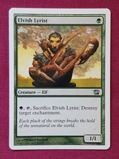 Magic The Gathering 8TH EDITION ELVISH LYRIST single green card MTG
