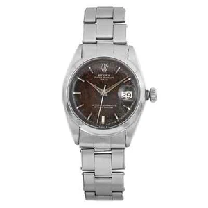 Rolex Oyster Perpetual Date 34MM Tropical Dial Steel Automatic Men's Watch 1500 - Picture 1 of 6