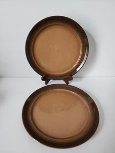 Hoganas Keramik Park Brown Plate Sweden, Set of 2 Dinner Plates - Picture 1 of 10