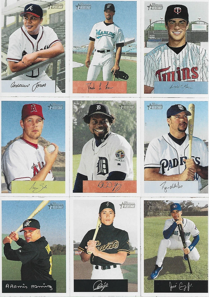 2002 BOWMAN Heritage singles & rc/s/parallel caixa preta #371 thru #438*u-pick* - Imagem 1 de 1