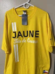 Nike Men's Lance Armstrong Jaune Tete De Course Cycling T-Shirt,XL New Tags - Picture 1 of 7