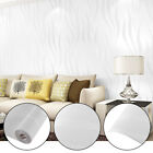 3D Crescent Embossed Non-woven Wallpaper Silver White Home Decor Wall Paper UK