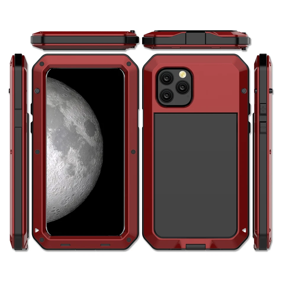 Funda pesada de aluminio a prueba de golpes Gorilla Glass para iPhone 13 14 15 16 Pro Max 12 7 Foto 1 de 1