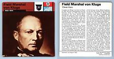 Field Marshal Von Kluge - Personalities - WW2 Edito-Service SA 1977 Card