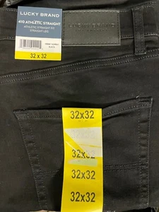 Lucky Brand Men's 410 Athletic Straight Black 32x32 - Picture 1 of 1