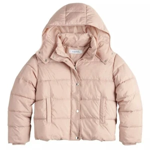 Giubbotto Junior Rosa Corto Tampone Taglia Large Cappuccio Staccabile Natale Sebby Nuovo - Foto 1 di 4