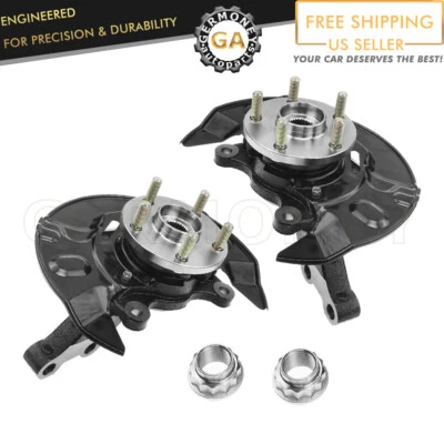 2Pcs Front Left and Right Steering Knuckle For 03 - 06 Toyota Matrix L4 1.8L AWD - Image 1 of 4