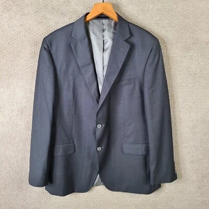 Geoffrey Beene Jacket Mens 46L Gray Blazer Polyester Blend 2 Button Suit Coat - Picture 1 of 11