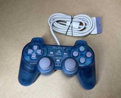 Mando Dualshock PS One PS1 Playstation 1 Clear Ocean Blue SCPH-110 | Probado Foto 1 de 4