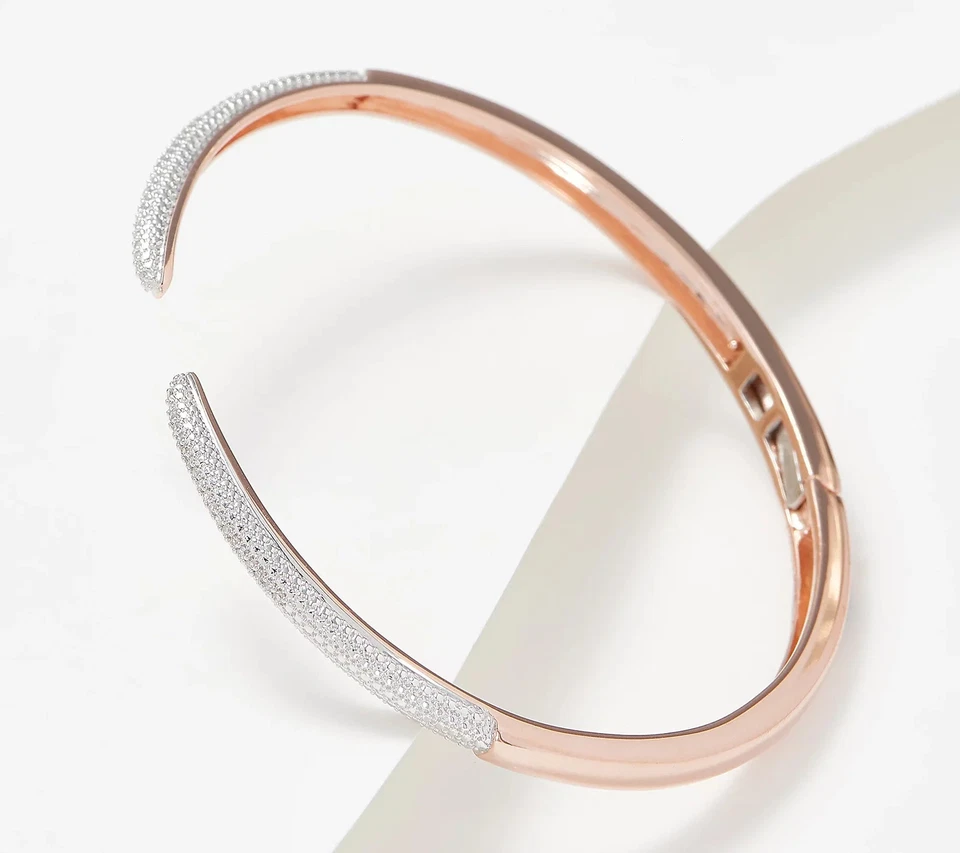Accents by Affinity Diamonds Rose Gold-Over Sterling Silver Cuff Small - Image 1 of 1