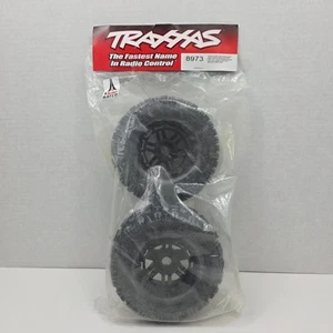 Traxxas 8973 Sledgehammer Wheel & Tire Pair, 17mm Splined, Black, Brand New! - Picture 1 of 5