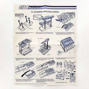 Vintage 1984 GI Joe Bridge Layer Toss N Cross Blueprint Anleitung Original - Bild 1 von 6