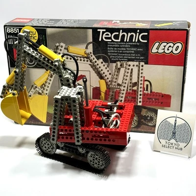 LEGO 8851 Technic Excavator 1984 with Original Box & Instructions Vintage Set - Image 1 of 4