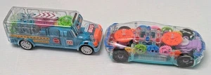 Transparet Bus & Car Gear Toy Colorful Car Light Music Educational Toys Kids - Picture 1 of 13
