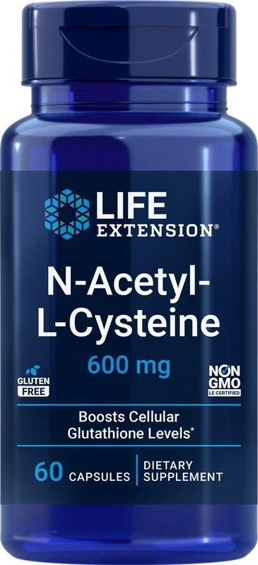 Life Extension N-Acetyl-L-Cysteine 600 mg 60 VegCap Foto 1 de 1
