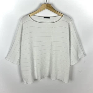 Ladies Oska Avant-Garde Knit Top T Shirt Oversize White Size 4 Cotton Pullover - Picture 1 of 16