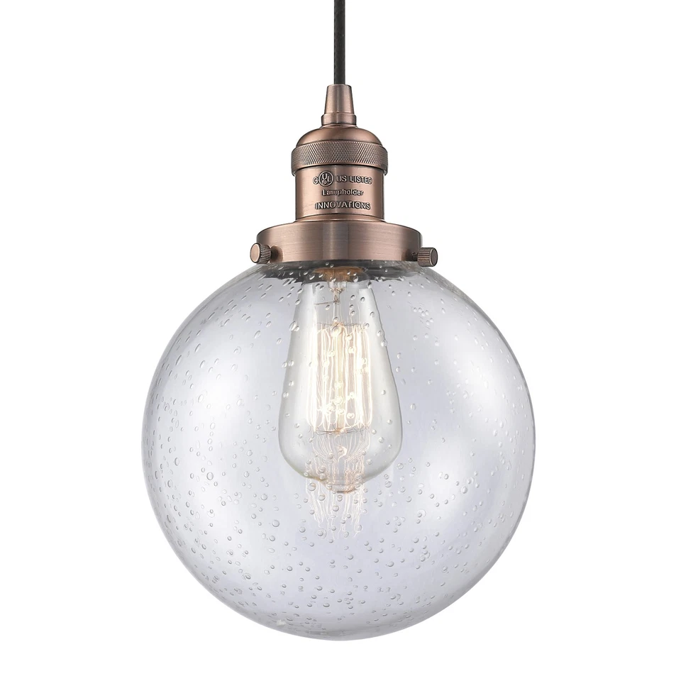Innovations 1 Light Beacon 6" Mini Pendant Antique Copper - 201C-AC-G204-8
