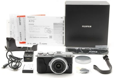 [NEAR MINT  W/BOX]Fuji Fujifilm X70 16.3MP Digital Camera Silver w/Case JAPAN - Image 1 of 4