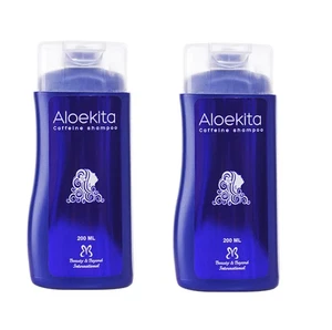 Champú con cafeína Aloekita para la pérdida del cabello - 2 paquetes X 200 ml - Imagen 1 de 8