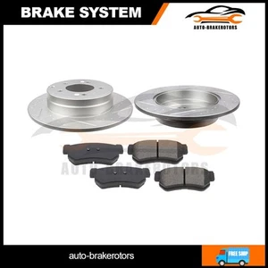 Taladro trasero 2 rotores de freno con 4 pastillas de cerámica para Hyundai Sonata 2005-2008 - Imagen 1 de 13