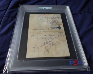 Roger Maris Autographed 5x8 Menu PSA SLABBED New York Yankees Baseball - Picture 1 of 5