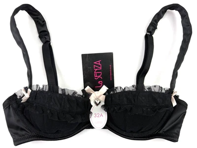 LA SENZA Underwired French Follie Padded Balcony Bra 32A Black BNWT - Изображение 1 из 4