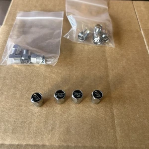 AUDI Silver Anti Dust Valve Stem Tire Tyre Caps #e48 - Picture 1 of 4