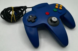 Contrôleur Nintendo 64 N64 Blu Blue Joypad Original Fonctionnel Nouveau Trailer - Photo 1/6