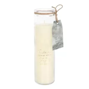 More details for  &#039;feathers appear when angels are near&#039; vanilla tube candle paraffin wax. 