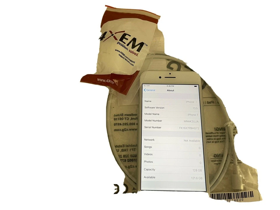 Apple iPhone 7 MNAK2LL/A - 128GB - Silver (Unlocked) A1660 (CDMA + GSM) - Image 1 of 3