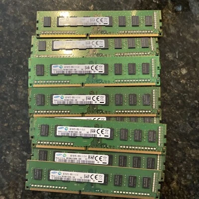 Samsung 2x4GB PC3-12800U DDR3 1600 MHz DIMM 240-Pin Memory RAM - 8GB TOTAL - Image 1 of 3