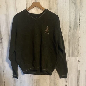 Vintage Consensus Sportswear Sweater Green Cable Knit Men Medium Golf - Picture 1 of 9