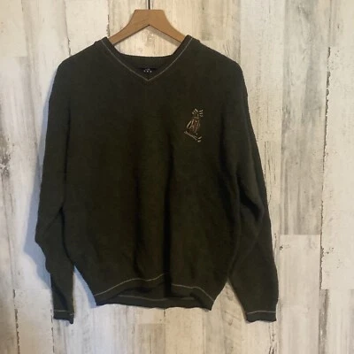 Vintage Consensus Sportswear Sweater Green Cable Knit Men Medium Golf - Image 1 of 4