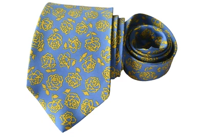 CORBATA HOMBRE UNGARO AZUL/FLORAL ANCHO: 3.5/8" LARGO 57" Foto 1 de 3