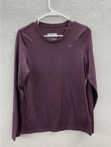Girls Nike Sports Tee Nike Fit Dry Purple Long Sleeve Tee Large 12-14 - Picture 1 of 11