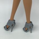 Barbie Doll Shoes - Genuine Barbie Fashionistas Style Silver Shoes