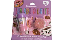 Luv You A Latte Lip balm & gloss NEW Sealed Set of 2 F24 - Picture 1 of 2
